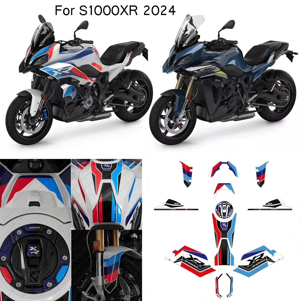 

For BMW S1000XR S1000 XR s1000xr S 1000XR 2024 Motorcycle 3D Epoxy Resin Side Tank Pad Protection Sticker New Decorative Decal