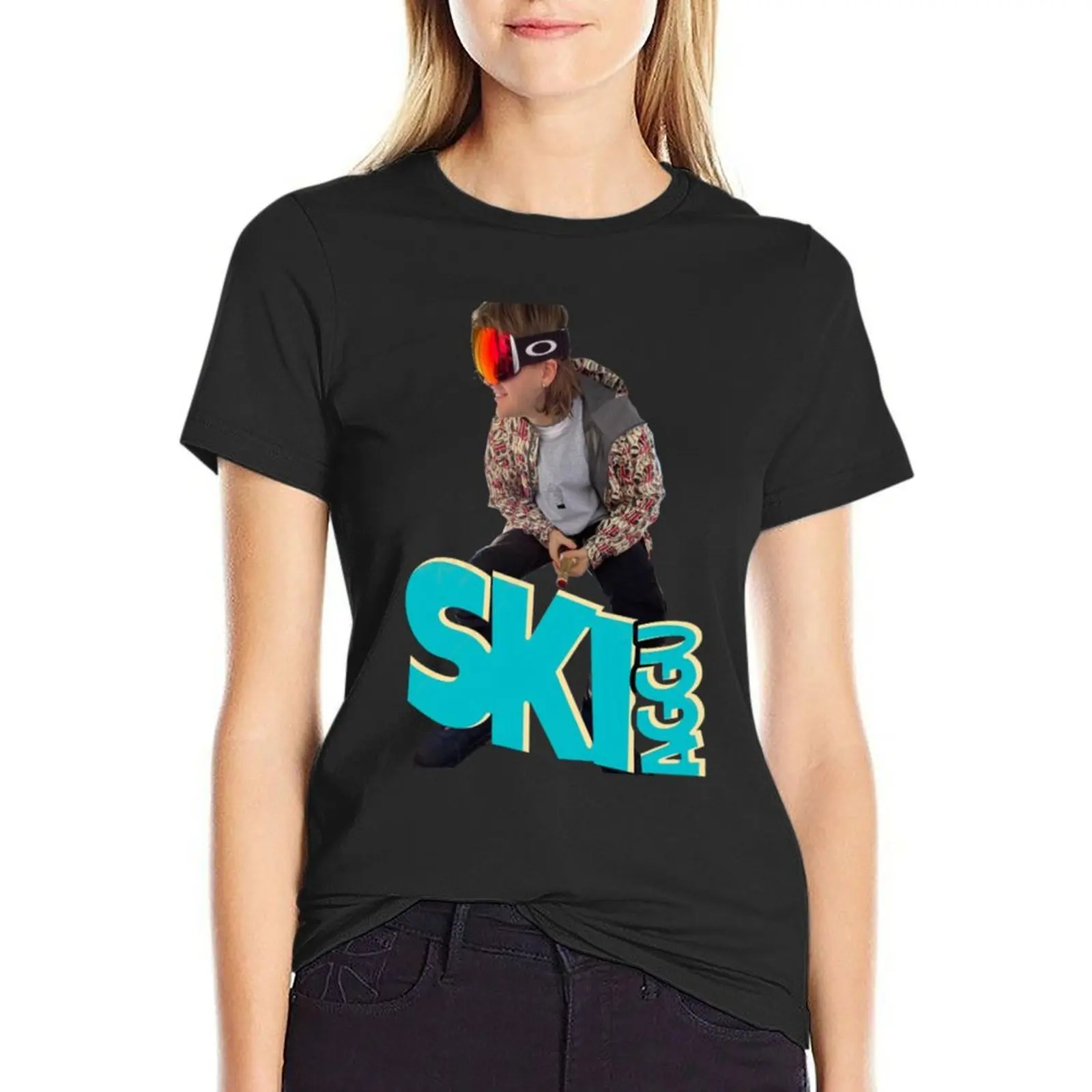 Ski Aggu T-Shirt customs design your own plus sizes t shirts for Women loose fit