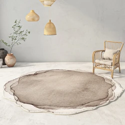 Ink Round Living Room Decoration Carpet Home Bedroom Bedside Large Area Non-slip Rug Abstract Study Cloakroom Fluffy Soft Rugs