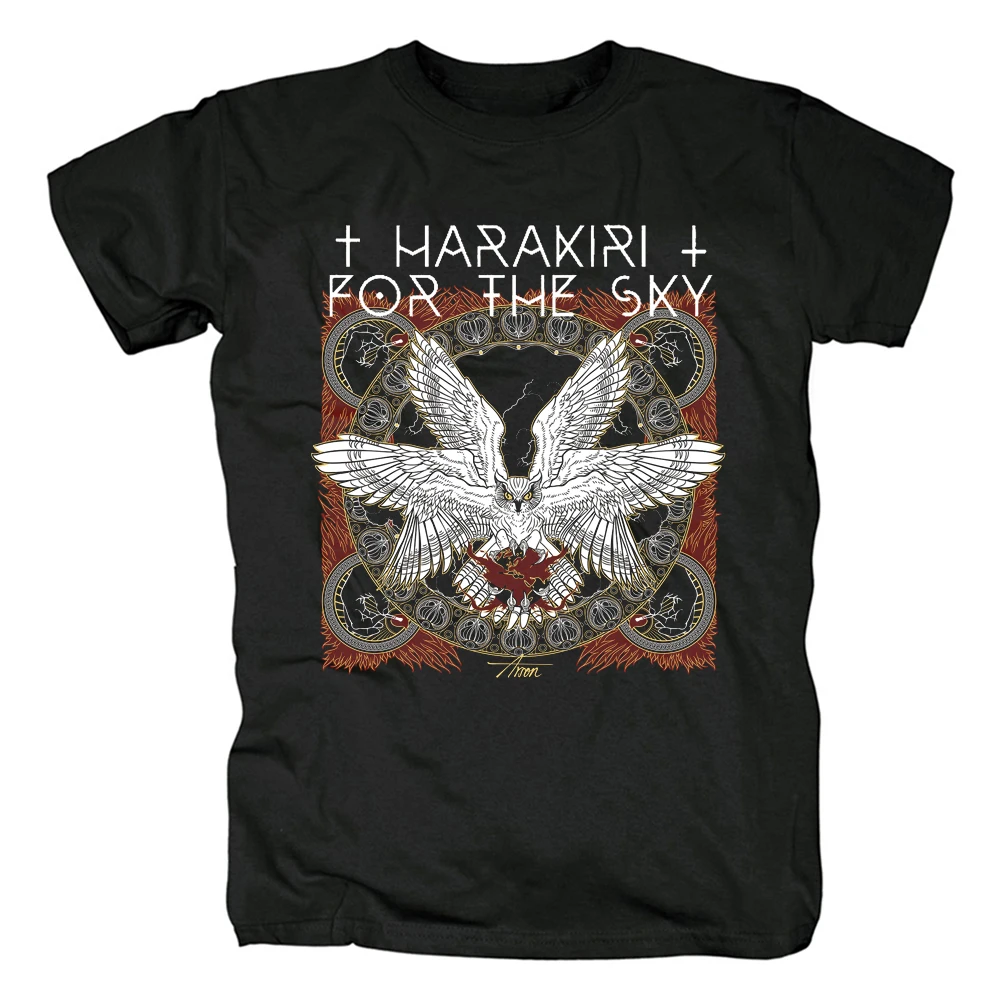 Harakiri for The Sky Rock Band Wolf Beast Men Women Short Sleeves T Shirt Black Heavy Metal Tee Tops Fitness Streetwear Hip Hop