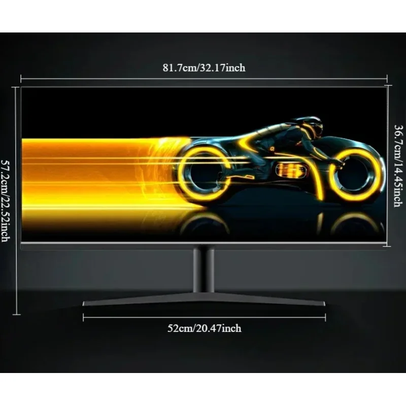 Monitor per computer, 34 pollici, schermo curvo, 3440*1440p, quasi-4K, 165 Hz, risposta estrema da 1 ms, 21:9 ultra ampio, applicabile per giochi e ufficio