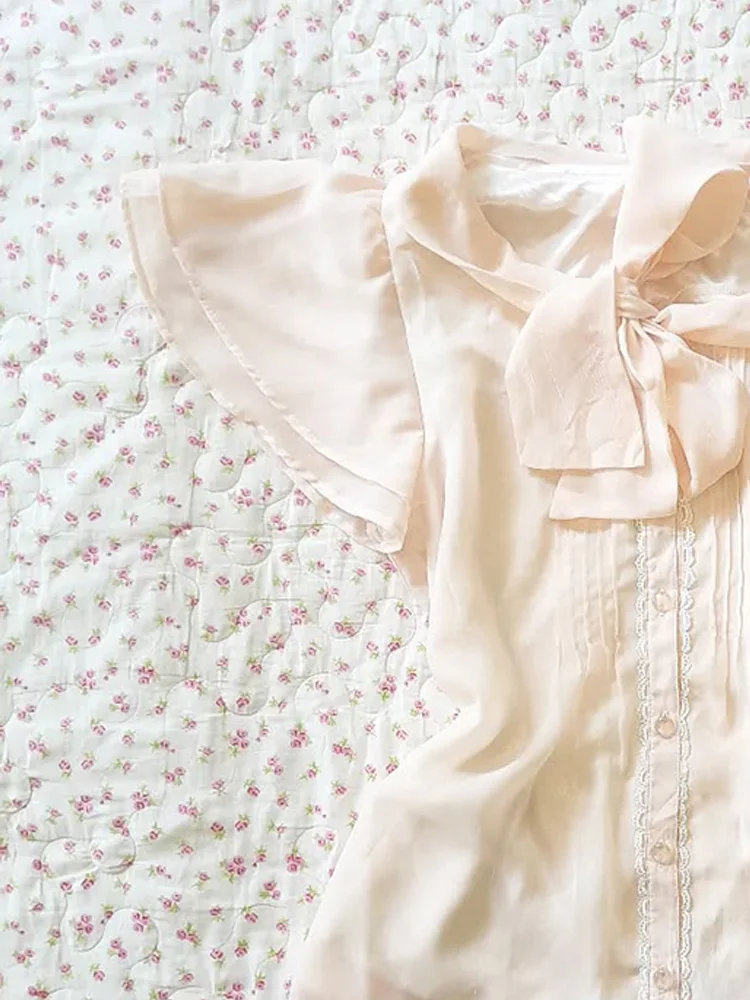 Original Sli Unique blanc ature Sve irt été nouveau 2025 haut de gamme sensation coton mélange ort Sve femmes irt