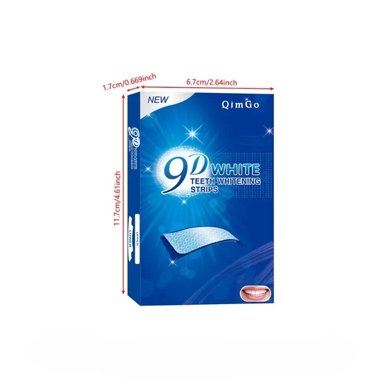 2026 new model advanced 9d dry whitening teeth sticker dazzling white tooth film teeth whitening sticker for brighter smile