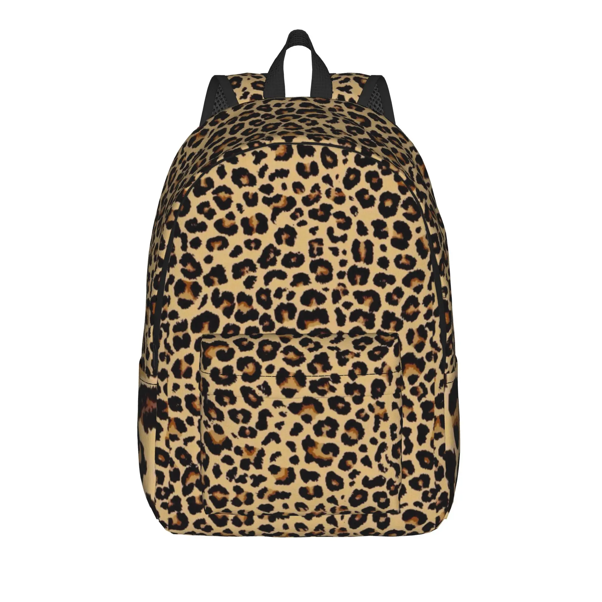 Leopard Texture Backpack  Travel Backpacks Men Kawaii School Bags Custom Durable Rucksack