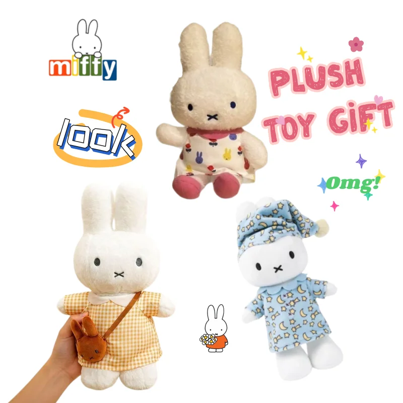 Miffy Rabbit plush doll toy companion gift high-value cartoon cute doll gift creative personality soft and comfortable pillow