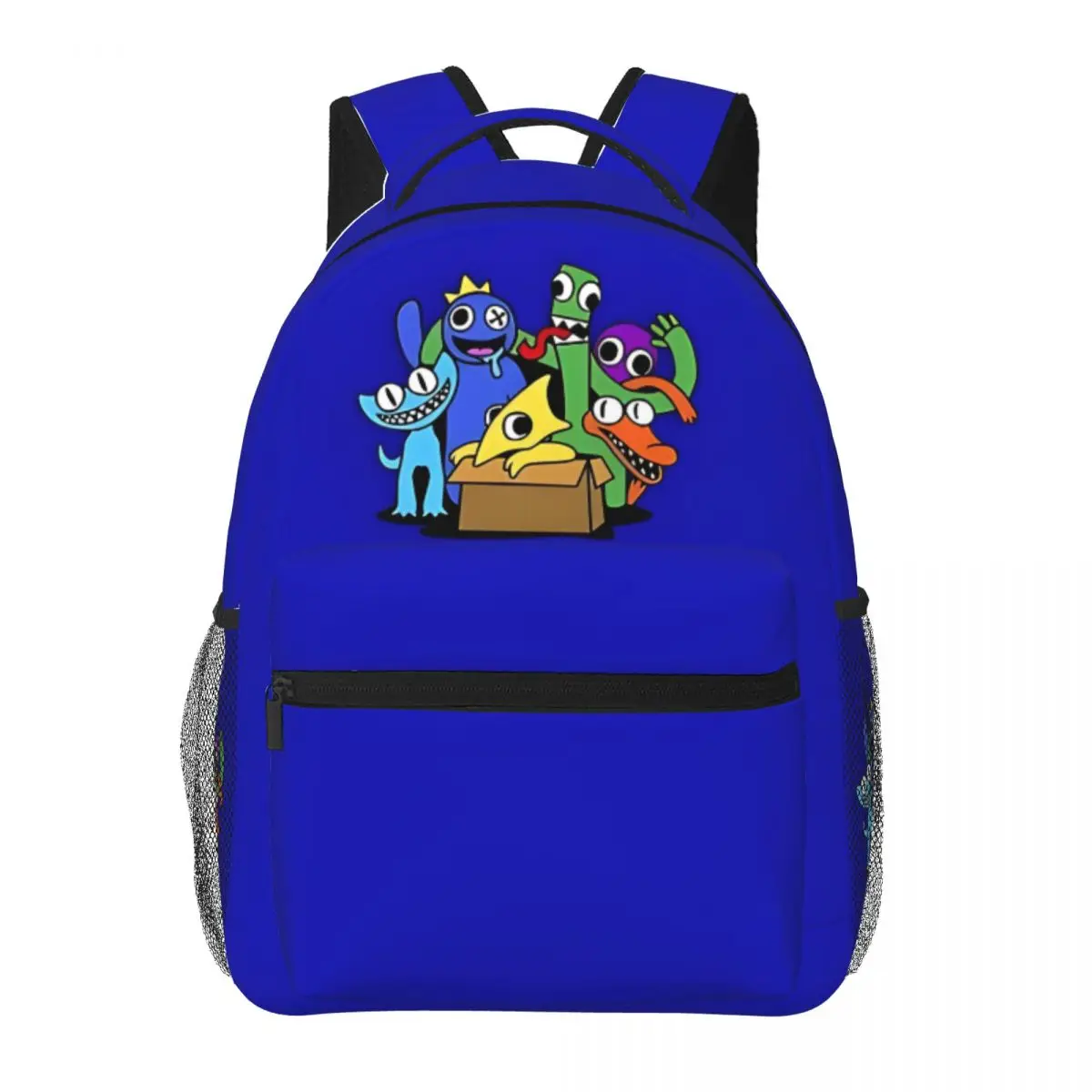 Rainbow Friends Chapter Two With Cyan And Yellow Student School Bookbag Canvas Daypack Elementary High College Travel Bags 16in