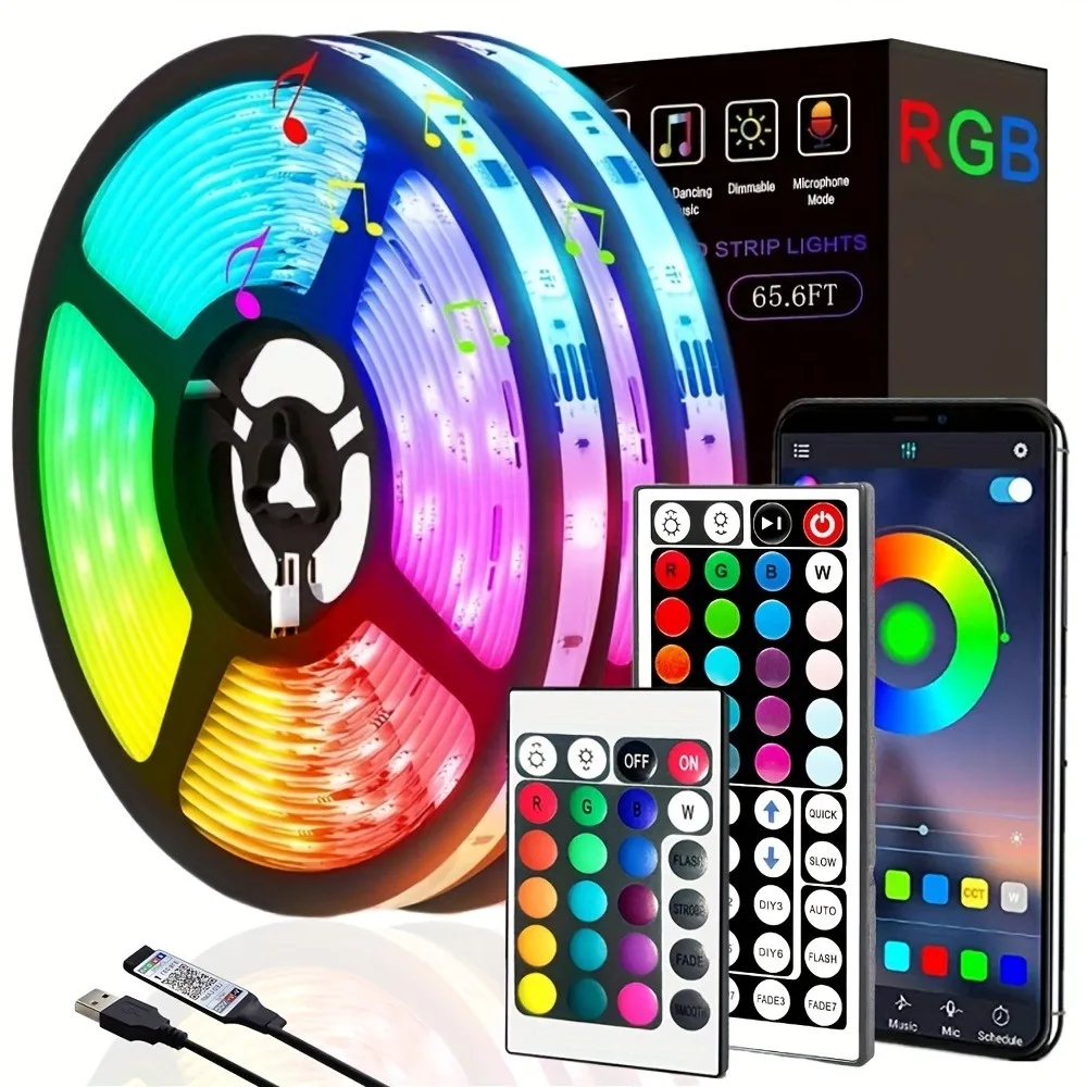 

Bluetooth USB LED Strip Light 5050 SMD 5V RGB LED Lights Flexible LED Lamp Tape Ribbon TV Backlight Diode for Home Room Decor