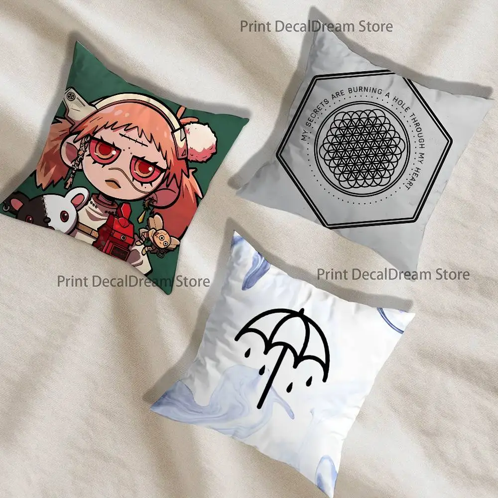

B-BringS Me The HorizonS Bmth Cushion For Bedroom Car Coffee Shop Room and Living Room Sofa Decorative Pillow Cover Case