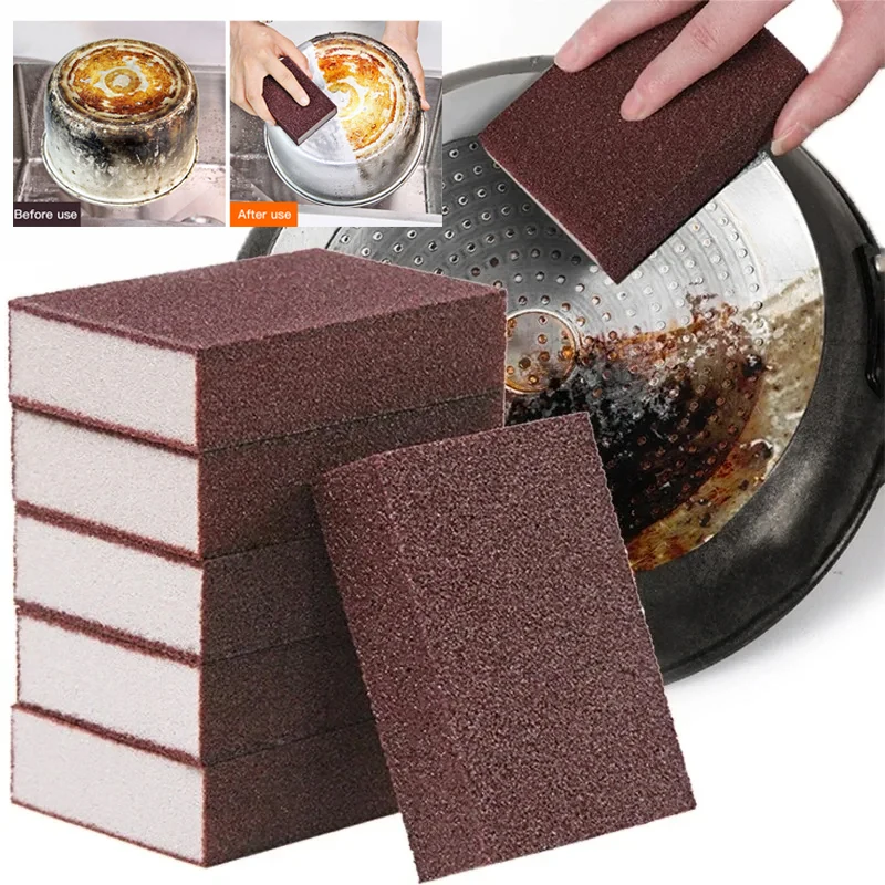 Magic Sponge Kitchen Cleaning Eraser Carborundum Removing Rust Cleaning Sponge Brush Pot Dish Rust Removal Emery Clean Brushes