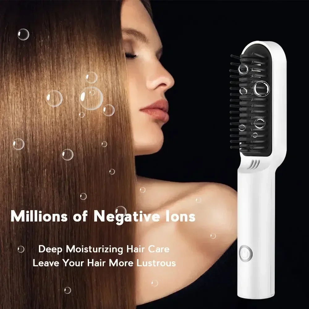 

Beard Straightener Brush Professional Anion Hair Straightening Comb Electric Heating Hair Comb