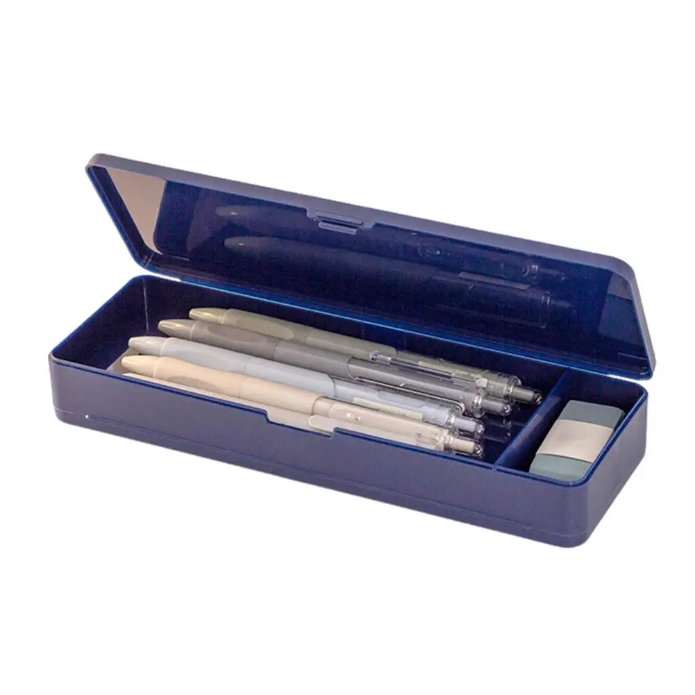 Double-layer Stationery Box Capacity Double-sided Double Layers Stationery Box Heavy Duty Plastic Pencil for Boys