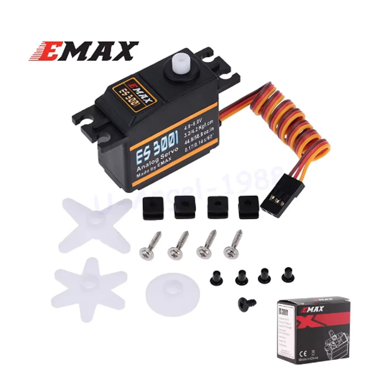 EMAX ES3001 معيار 43 جرام سيرفو لطائرة هليكوبتر RC 4 قطعة