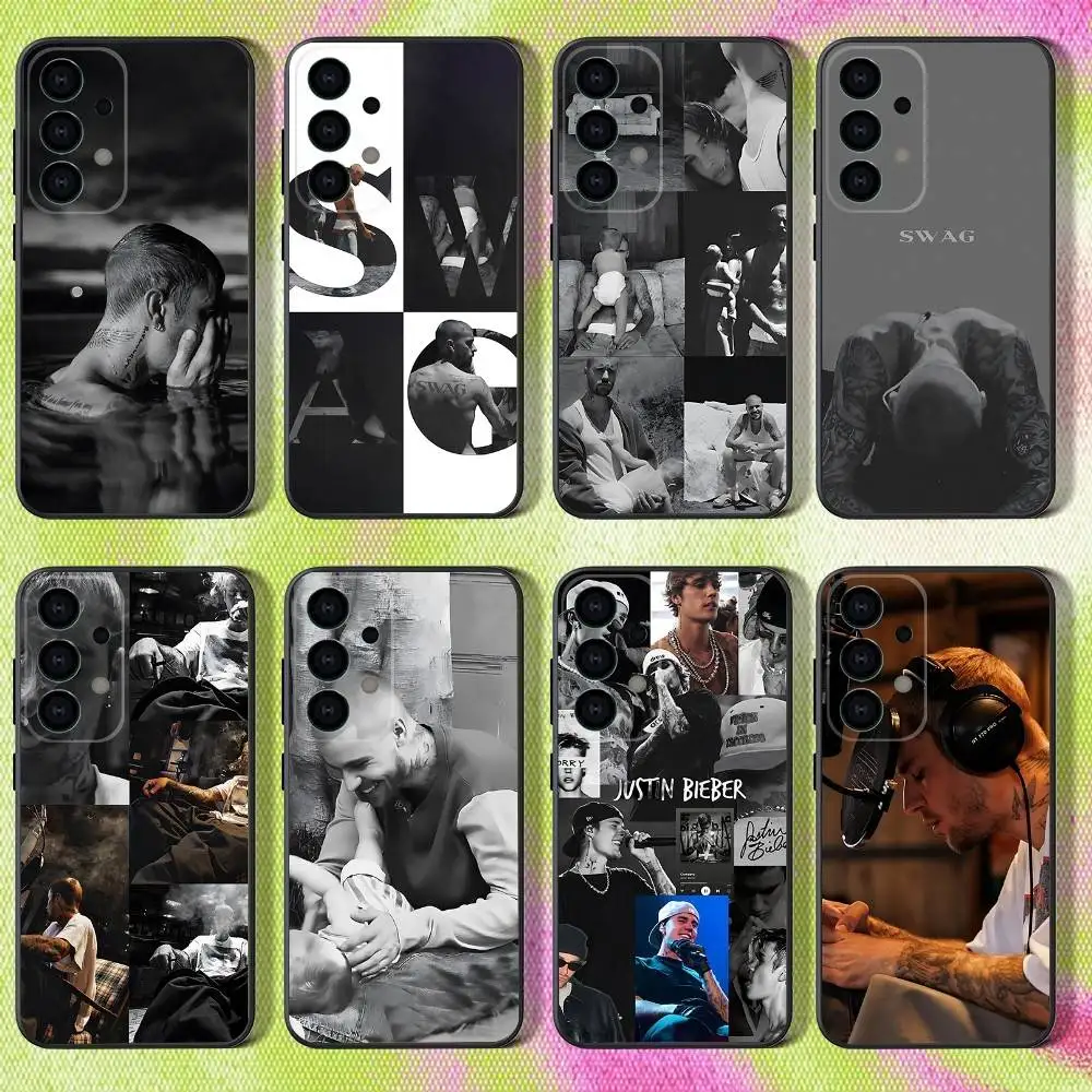 

Swag J-Justin B-Bieber Phone Case For Samsung S25,S24,S21,S22,S23,S30,Ultra,S20,Plus,Fe,Lite,Note,10,9,5G Black Cover