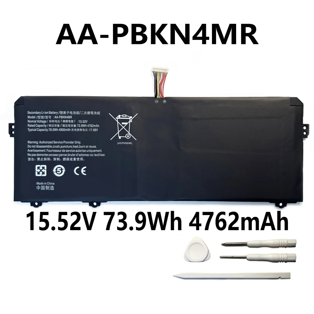 

AA-PBKN4MR PBKN4MR 15,52 В 73,9 Втч 4762 мАч Аккумулятор для ноутбука Samsung Book3/4 Pro 16 360 NP960QFG NP960XFG NP964QFG бесплатные инструменты ﻿