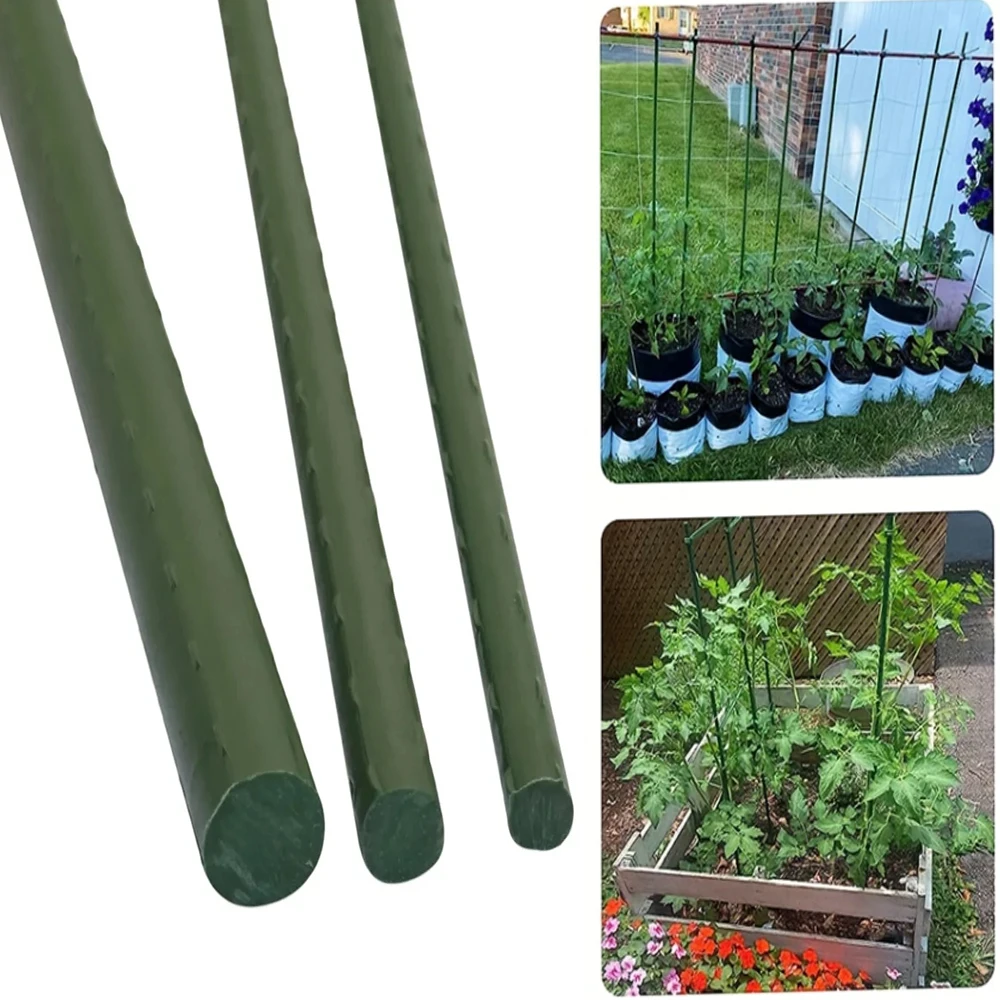 3Pcs Garden Stakes Coated Steel Plant Pole For Fixing Trees And Plants Tomato Sticks Supports For Potted Yard Plant Support