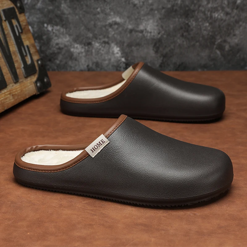 

Winter Men's Home Cotton Slippers with Cotton for Warmth and Comfort Casual Lazy Style Men's Winter Simple Elegant Fashionable