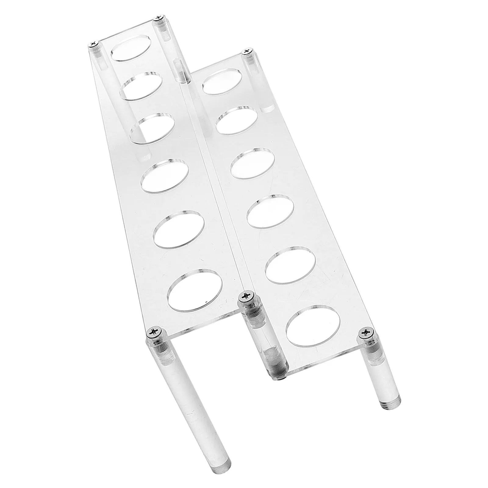 

12 Holes Acrylic Ice Cream Cone Holder Transparent Display Stand Reusable Flat Cake Rack Cone Storage Popcorn Sushi
