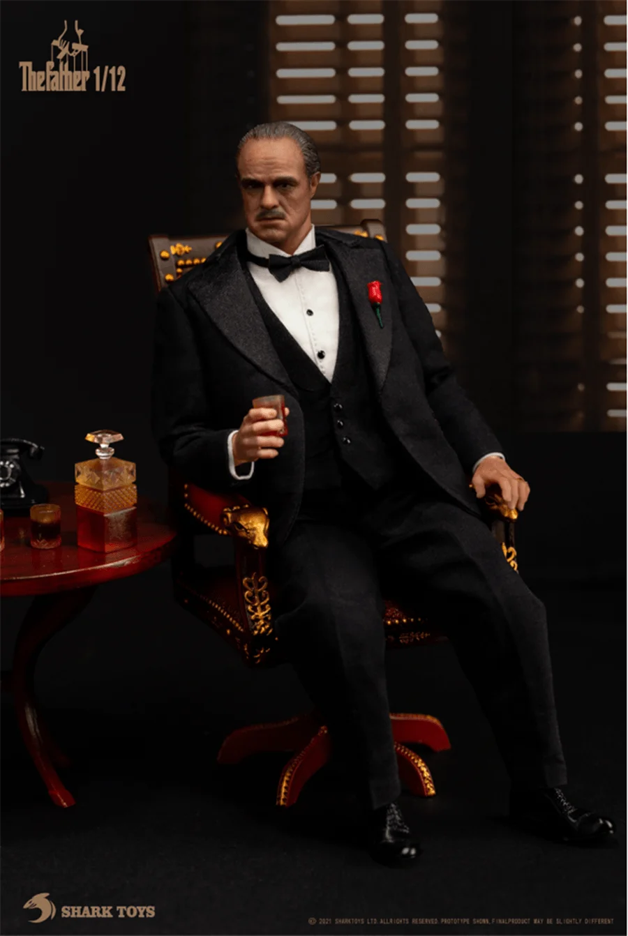 1/12 Shark Toys SK 21001 Vito Corleone  Action Figure Body Doll Model Male Soldier Cat Photography Background