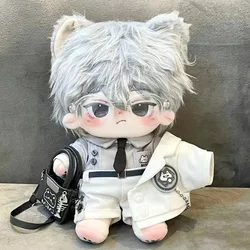 20cm Cotton Doll Clothes Plush Doll DIY Clothing Cat Ear Uniform Hoodie Cool Jacket No Attribute Dolls Accessories