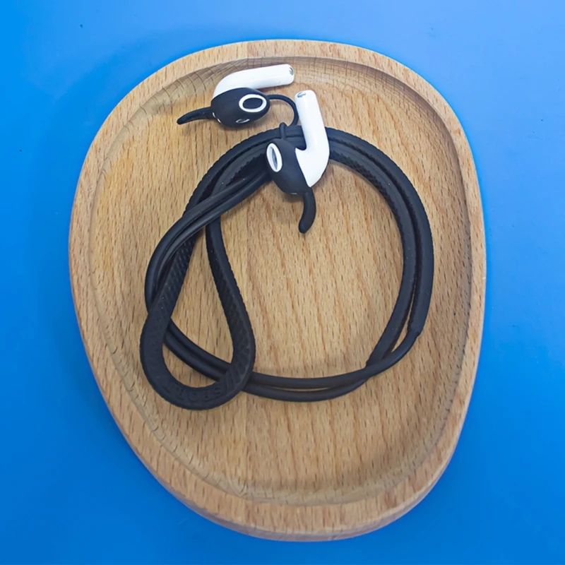 Cómodas correas antipérdida silicona, Cable cuerda para cuello, adecuado para Air Pods, 4 auriculares, Cordón