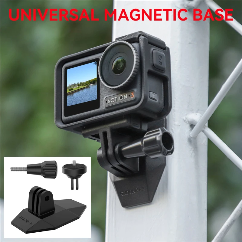 Magnetic Mount Magnet Car Support for GoPro 13 12 11 10 9 DJI OSMO Action 5 Pro 4 Sports Camera Motorcycle Bracket Stand Holder