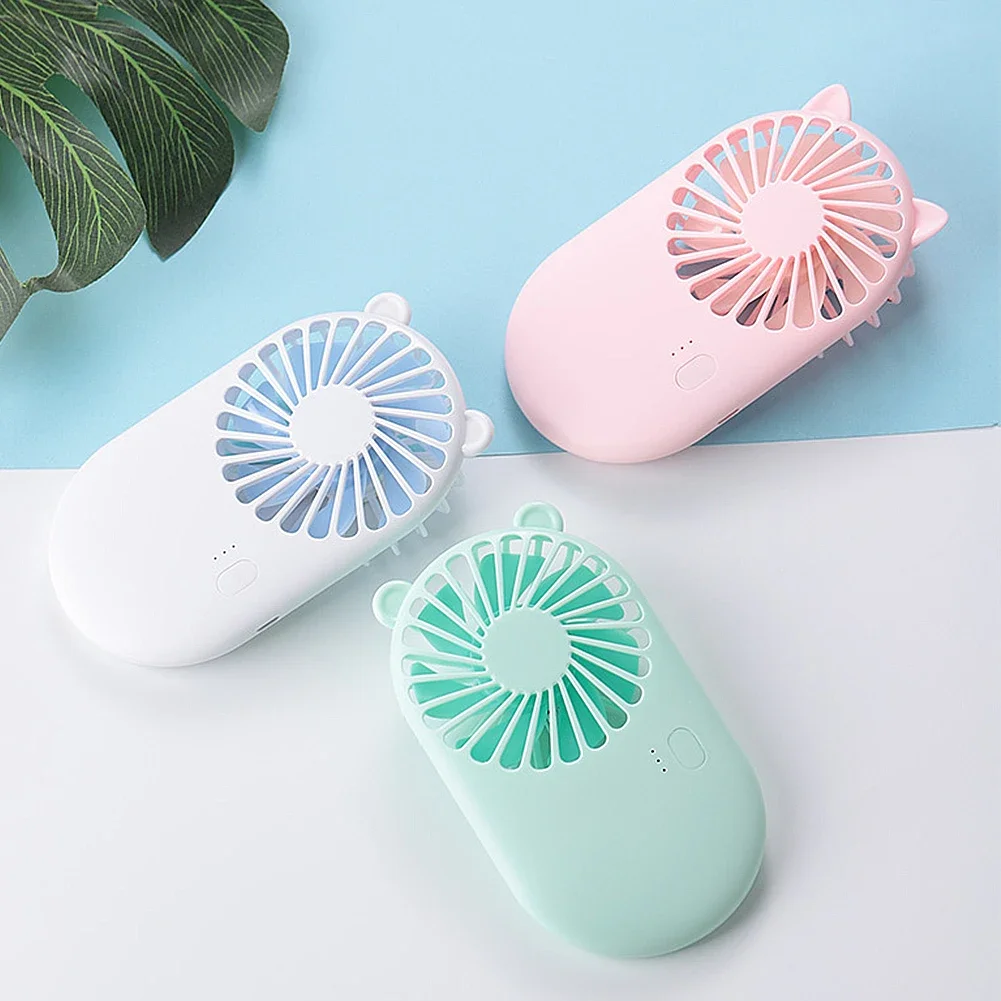 Mini ventilatore tascabile portatile Aria fredda Dispositivo di raffreddamento da viaggio tenuto in mano Mini ventilatori di raffreddamento Alimentazione tramite USB Mini ventilatore per ufficio all'aperto per la casa