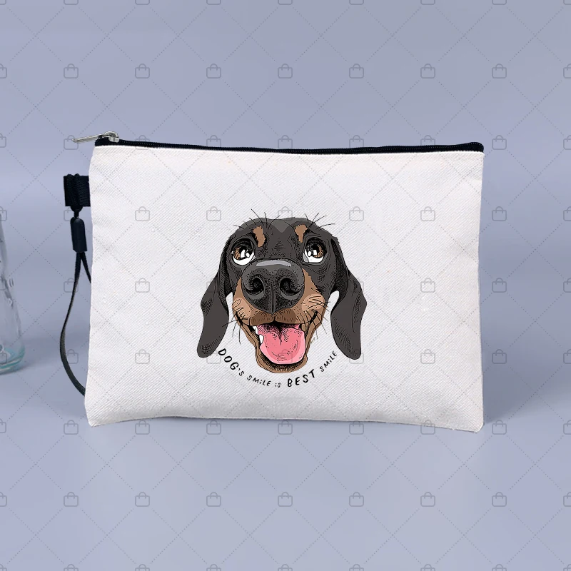 Love Dachshunds Dogs Cosmetic Bags Bridesmaid Clutch Travel Beauty Makeup Bag Bachelor Lipstick Wedding Party Bride Pencil Cases