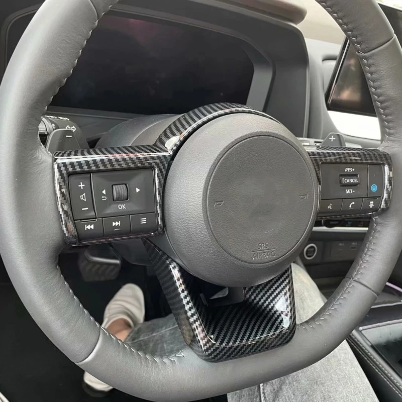 For Nissan Note E13 2021 2022 ABS wood Steering Wheel botton swtich Decoration Frame Cover Sticker Accessories 3 colors