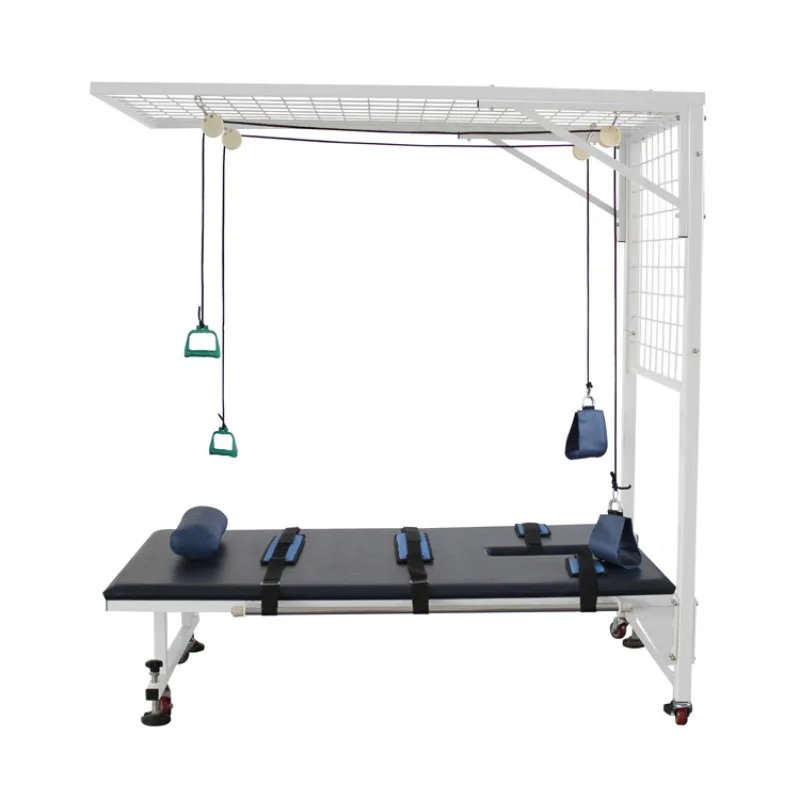 Traction grid and traction bed, muscle joint activity training traction bed
