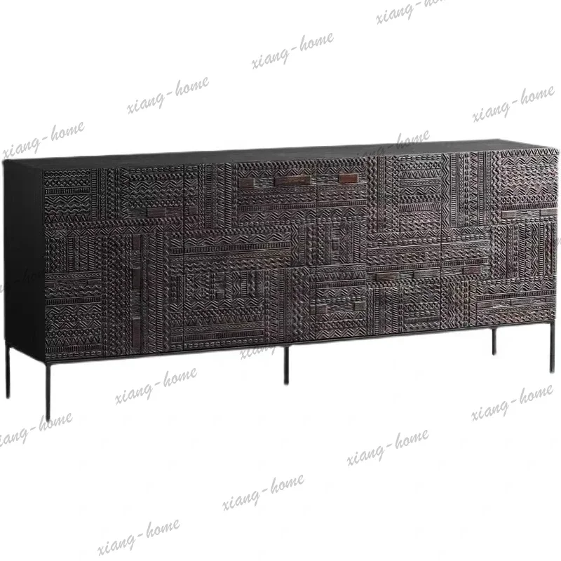 PG Retro Rustic Living Room Cabinets Wood Bedroom Hotel Shelving Living Room Cabinets Salon Sideboard Vitrina Furniture