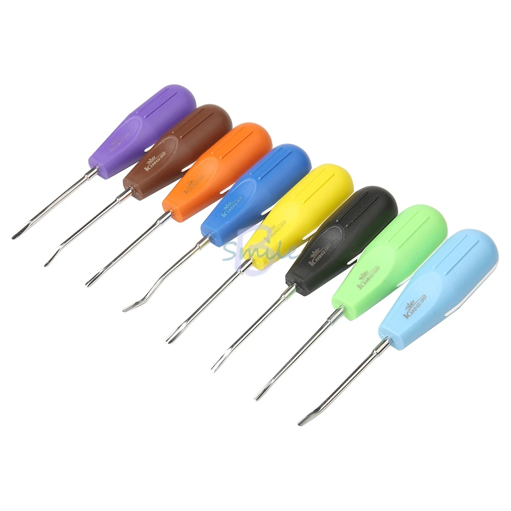 

new 8pcs/set Dental Luxating quality Dental Curved Root Elevator Minimally Invasive Tooth Extracting Set Dental Surgical tool