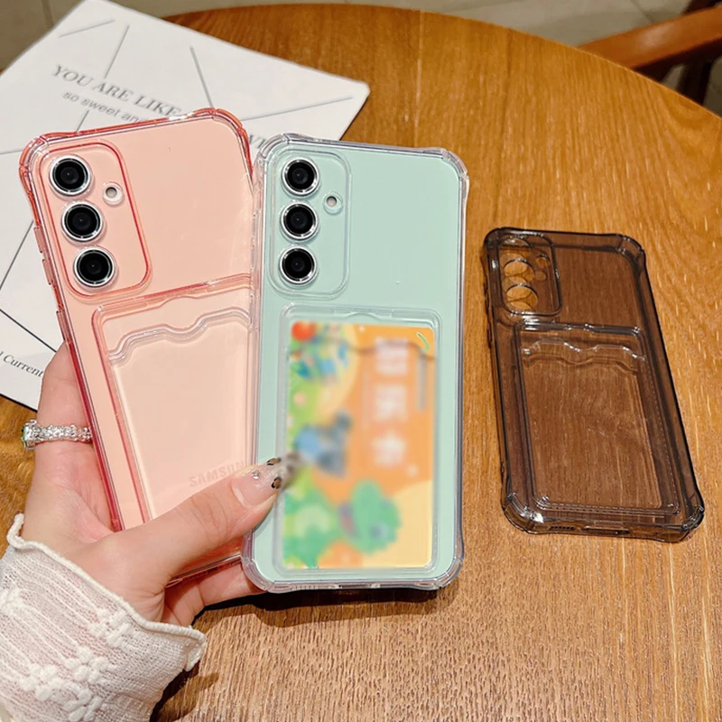 Case For Samsung Galaxy S25 Edge S26 S22 S23 S24 Ultra S26 S25 FE A18 A57 A37 A17 A27 A56 A55 A15 A36 Card Bag Clear Phone Cover, image 6