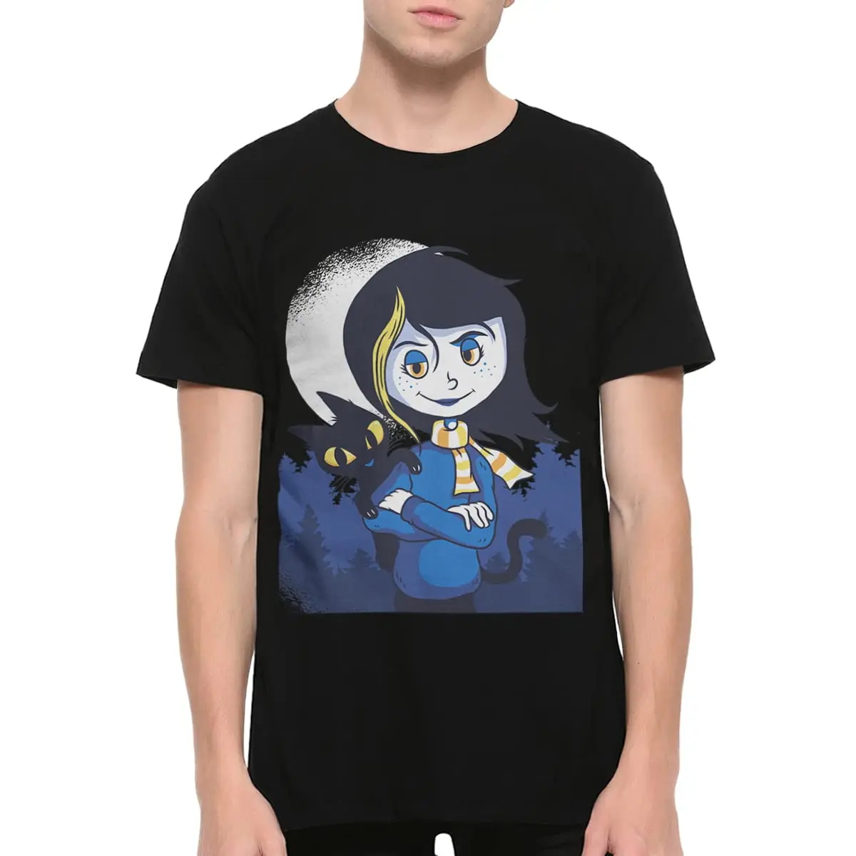 Coraline by Neil Gaiman Animated T-ShirtAnime Pattern High Quality Short SleeveUnisex T-shirts for Men Women Summer Tees Cotton