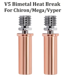 Top Quality V5 Bimetal Throat Titanium Alloy Copper Throats V5 Bi-Metal Heatbreak For ANYCUBIC Mega Vyper Chiron Hotend Extruder