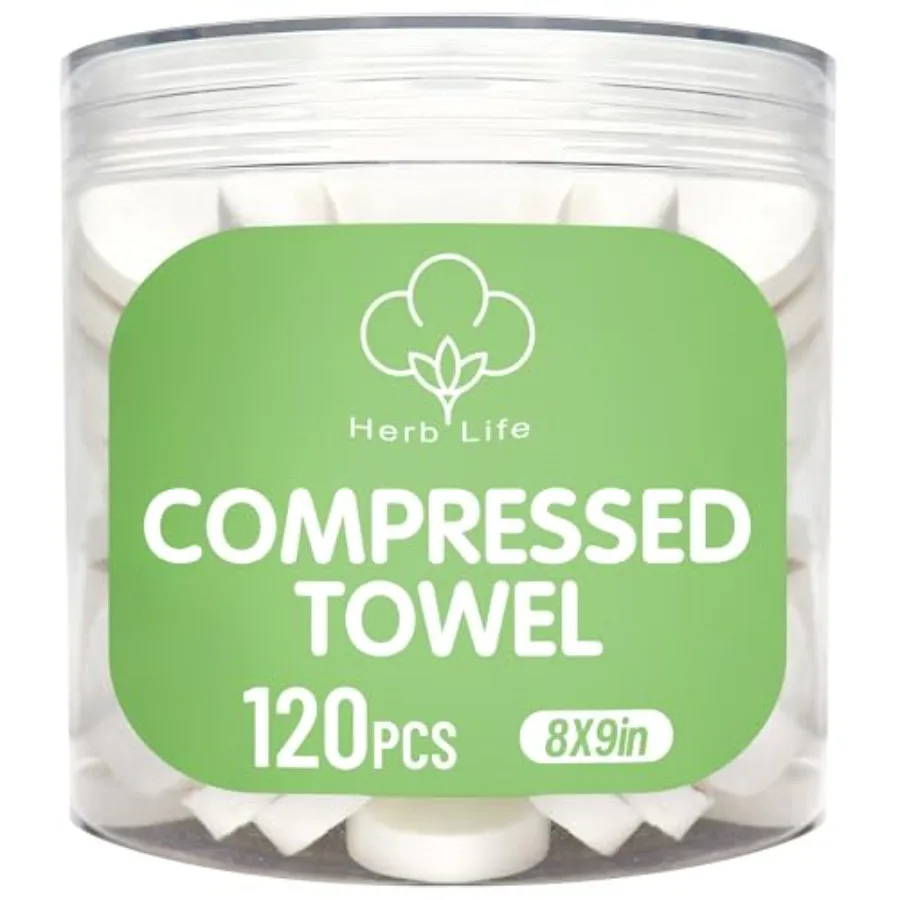 

120 Pcs Mini Compressed Towels Disposable Face Compressed Towel Compressed Cotton Hand Wipe Camping Towel Portable Compressed C