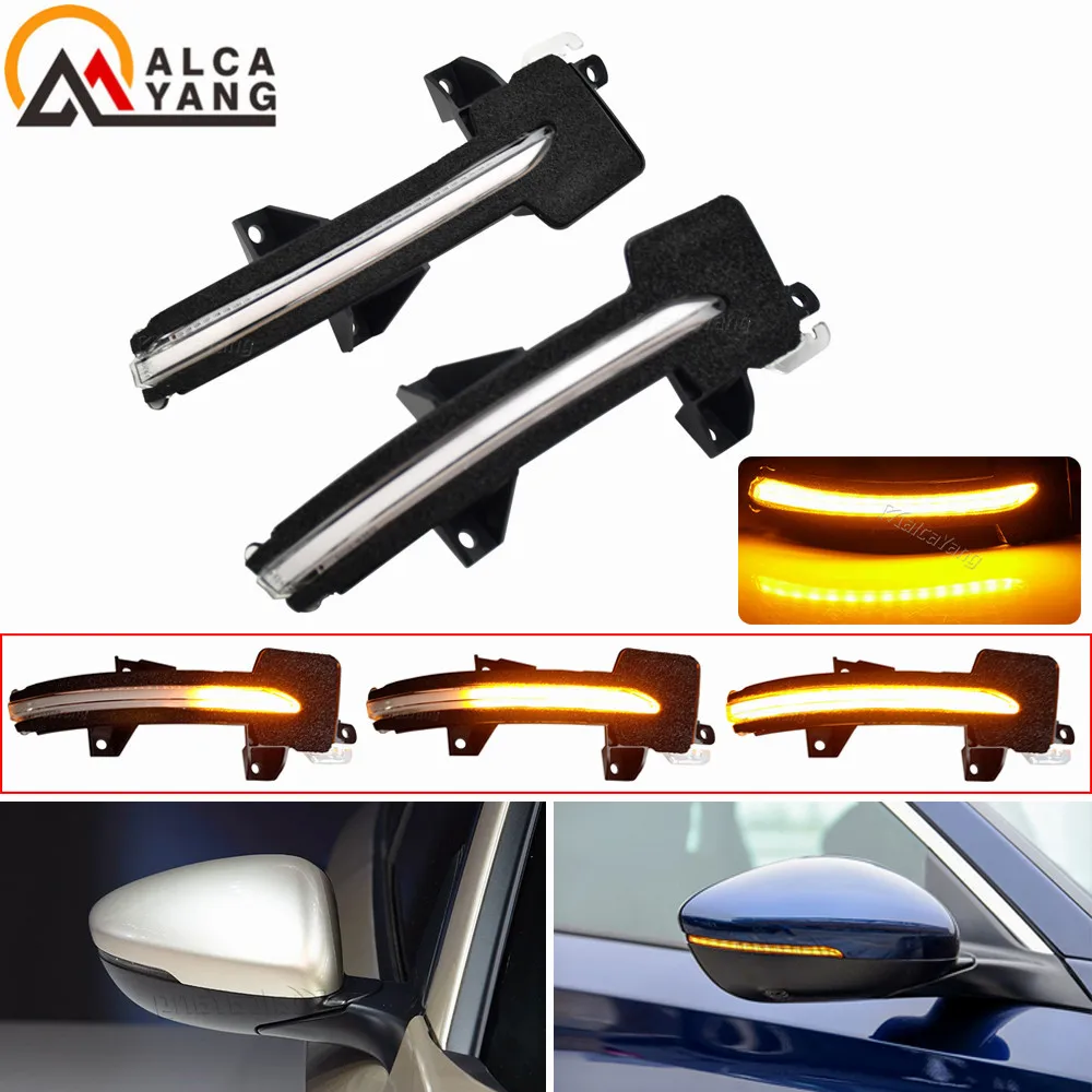 2pcs LED Dynamic Turn Signal Blinker Sequential Side Mirror Indicator Light Lamp for Honda Accord Inspire 2018 2019