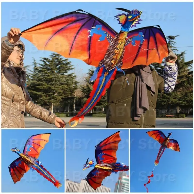 Q81A Long Tail 3D Kite Backyard Game Pâques Gift Vacation Toy Wind Kite For Teen