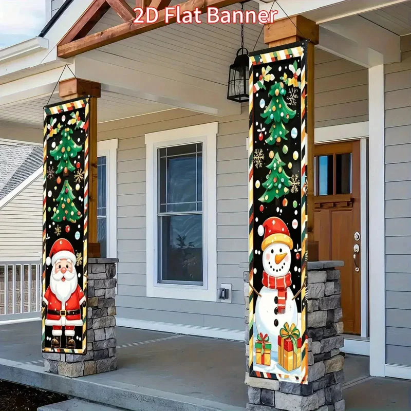 قطعة واحدة من سطح مسطح ثنائي الأبعاد، زينة لافتة مقاطعة عيد الميلاد - للمنزل والمكتب - ديكور داخلي/خارجي، لا يتطلب طاقة wsj #1