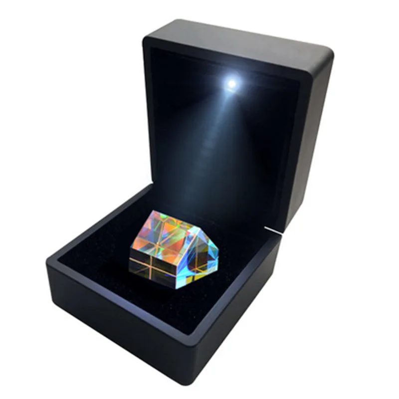

Suncatcher Cube of Light Aurora Pyramid Small House Polyhedron Chromatic Prism Creative Birthday Gift