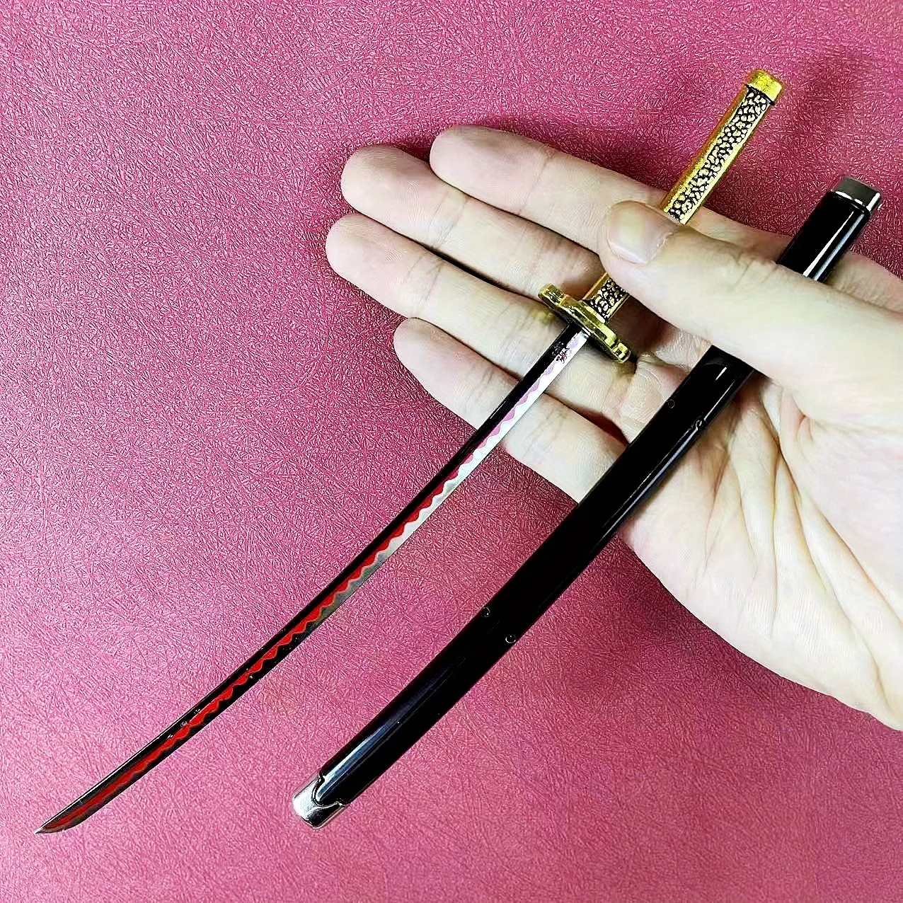 10inch Demon Slayer Katana Anime Yoriichi Kokushibo Ninja Knife Sword Real Size Japanese Katana Metel Original Samurai Sabre