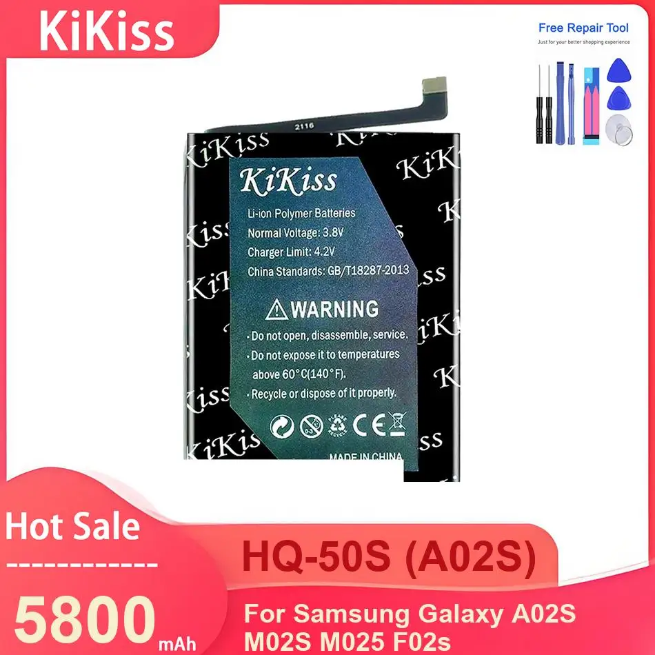 

Аккумулятор для мобильного телефона KiKiss для Samsung Galaxy A02S M02S M025 F02s, HQ-50S (A02S) 5800 мАч