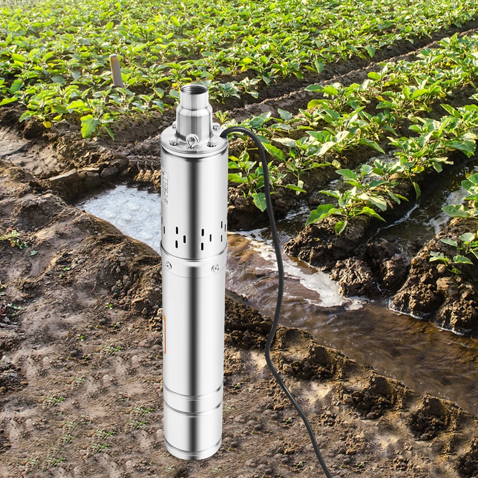 Bomba Sumergible para Pozos Profundos de 3.5 Pulgadas, Bomba de Agua de 220V 500W