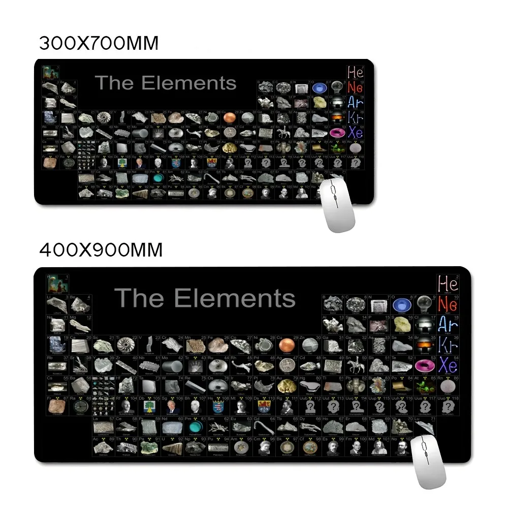 Chemistry Periodic Table Of The Elements Mousepad Desk Mat With Pad Gaming Accessories Prime Gaming XXL Keyboard Pad Padding Mat