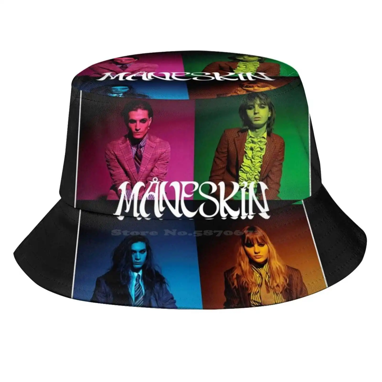 Maneskin Måneskin Sun Cap Fisherman Hat Bucket Hats Maneskin M ? Neskin Zitti E Buoni Italy Damiano David Song Contest Sanremo