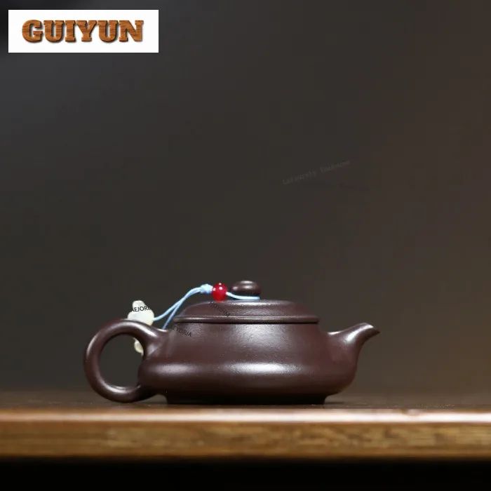 90ml Classic Yixing Purple Clay Teapots Master Handmade Ming Furnace Pot Raw Ore Purple Mud Kettle With Strainer Zisha Tea Set