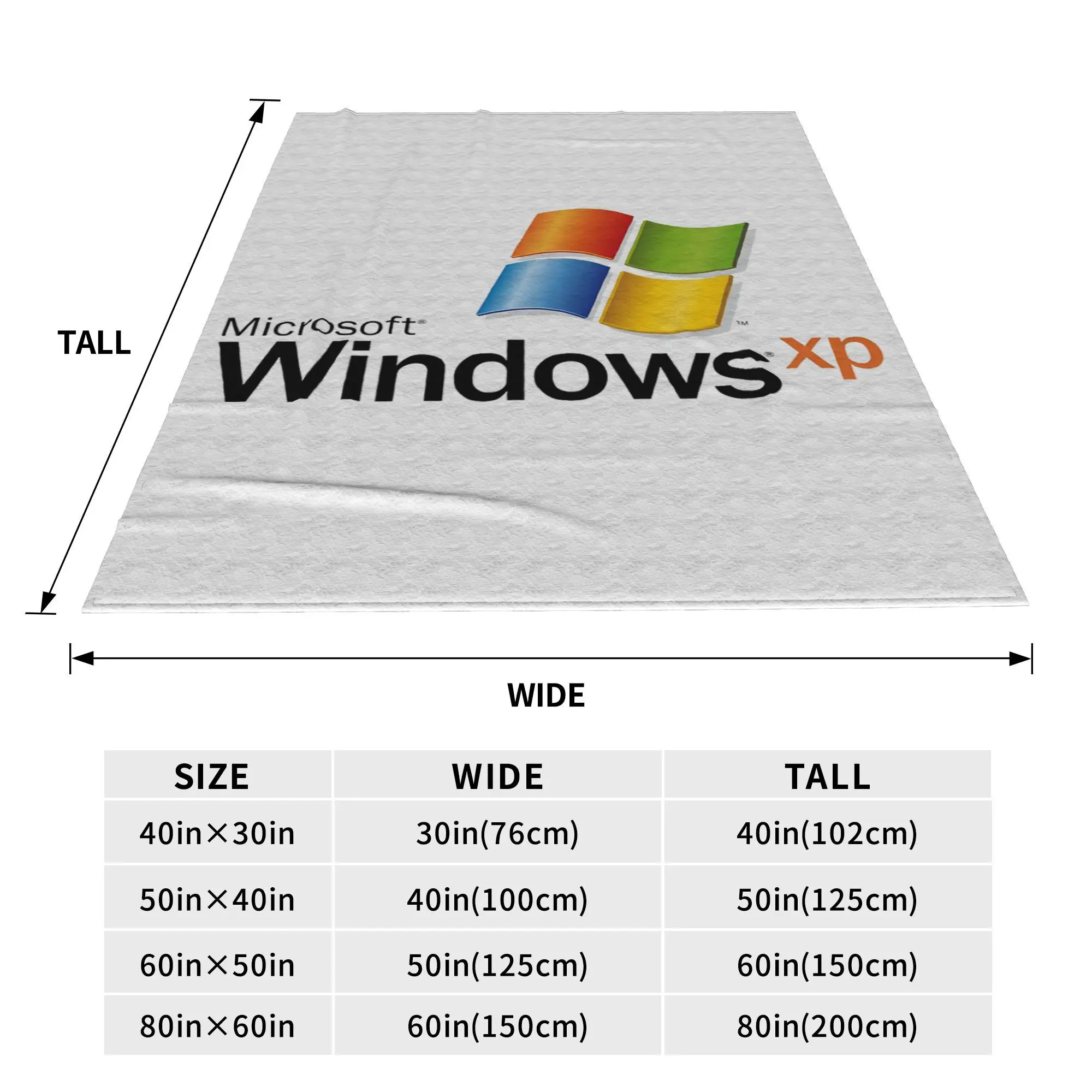 Windows Xp 2 Blankets Soft Warm Flannel Throw Blanket Cover for Bed Living room Picnic Travel Home Couch