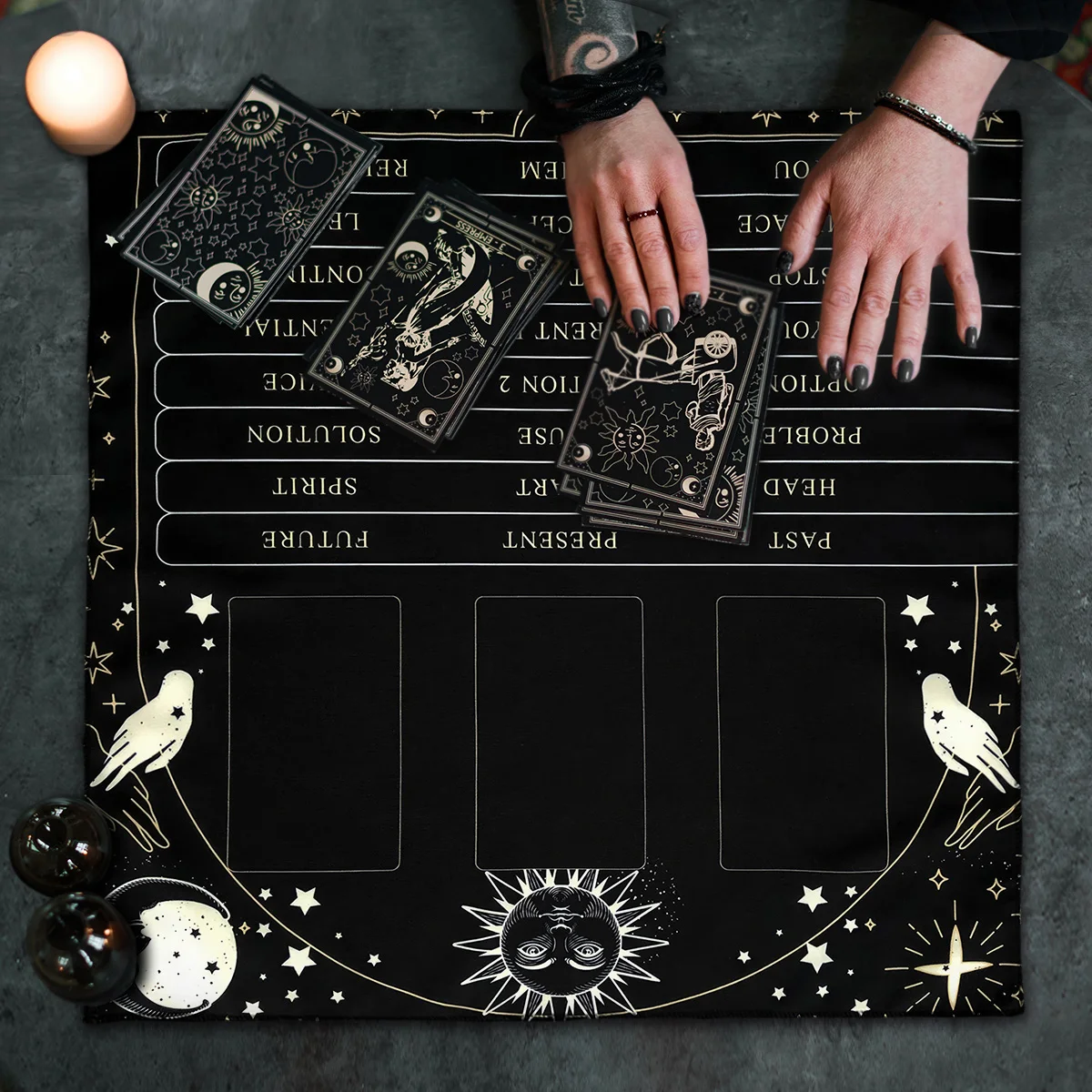 Tarot Tablecloth For Tarot Astrology Decoration Spread Cloth Altar Cloth Multifunctional Card Reading Cloth