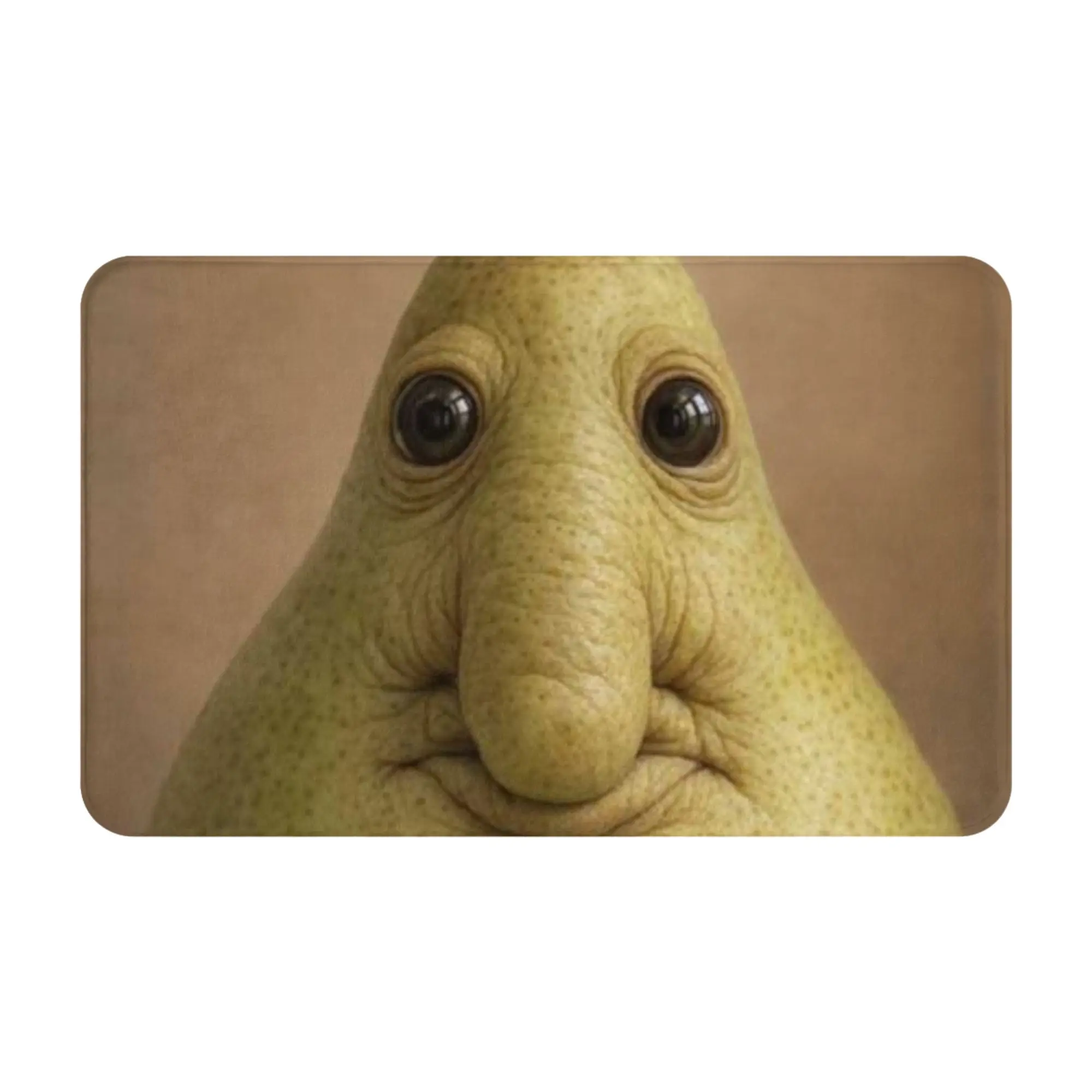 Weird Pear Human Face Character Art Anti-Slip Doormat Living Room Mat  Balcony Indoor Home Decorative