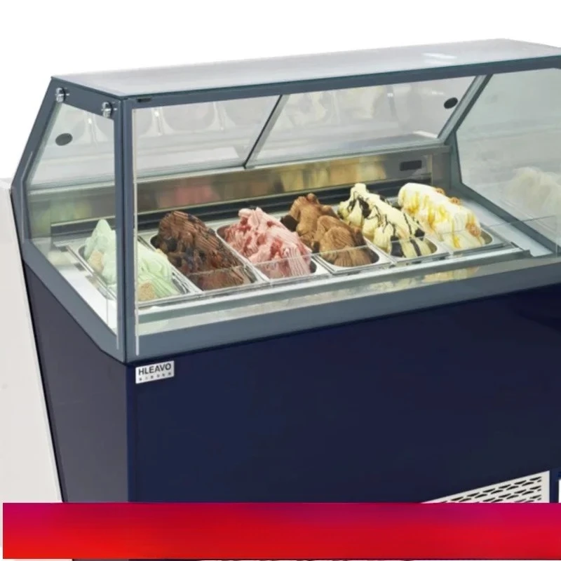 Commercial Ice Cream Display Freezer, Air Cooled Hard Ice Cream Refrigeration Cabinet