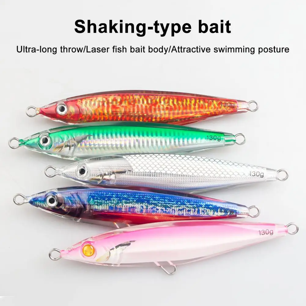 Luminous Fishing Bait Metal Hard Lure Streamlined Design Bright Color Realistic Looking Fishing Lure Artificial Bait
